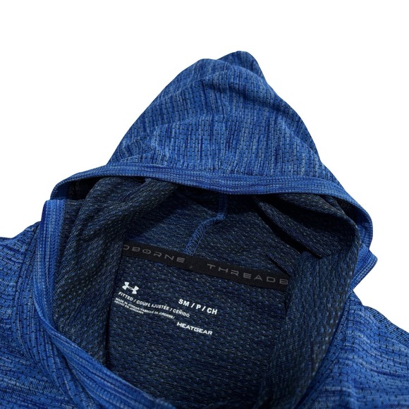 Under Armour Threadborne Heat Gear Pullover Hoodie Lightweight Fitted Sz Small - Picture 4 of 4